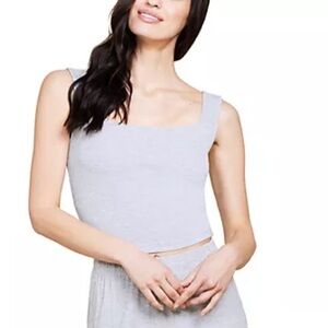 Barefoot Dreams Malibu Collection Ultra Soft Rib
Cropped Tank size Large grey
